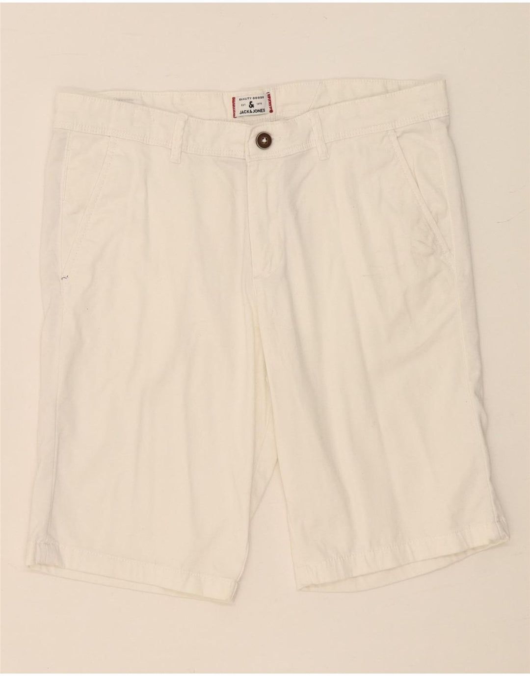 JACK & JONES Mens Chino Shorts Medium W32  White