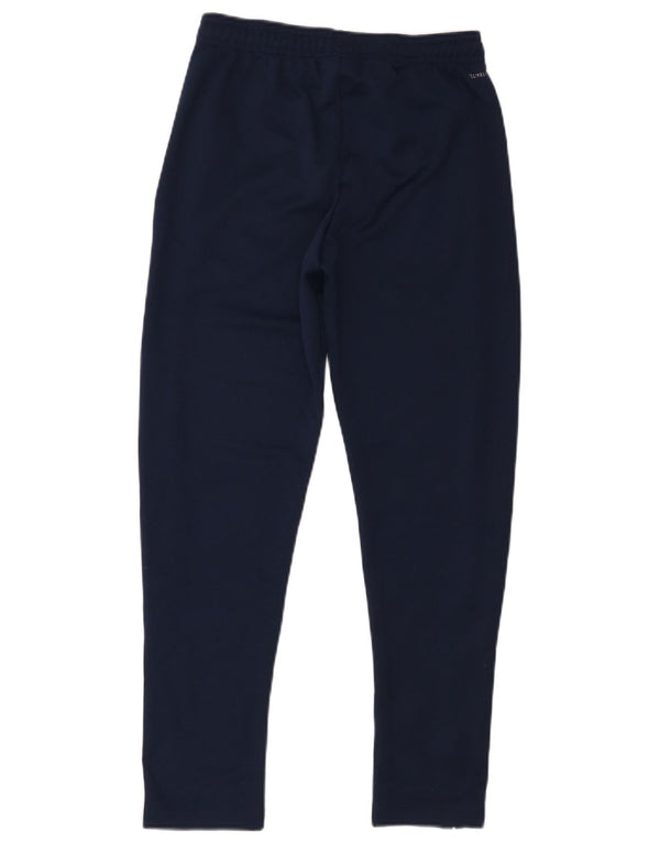 Adidas Boys Climalite Tracksuit Trousers 11-12 Years Navy Blue Polyester