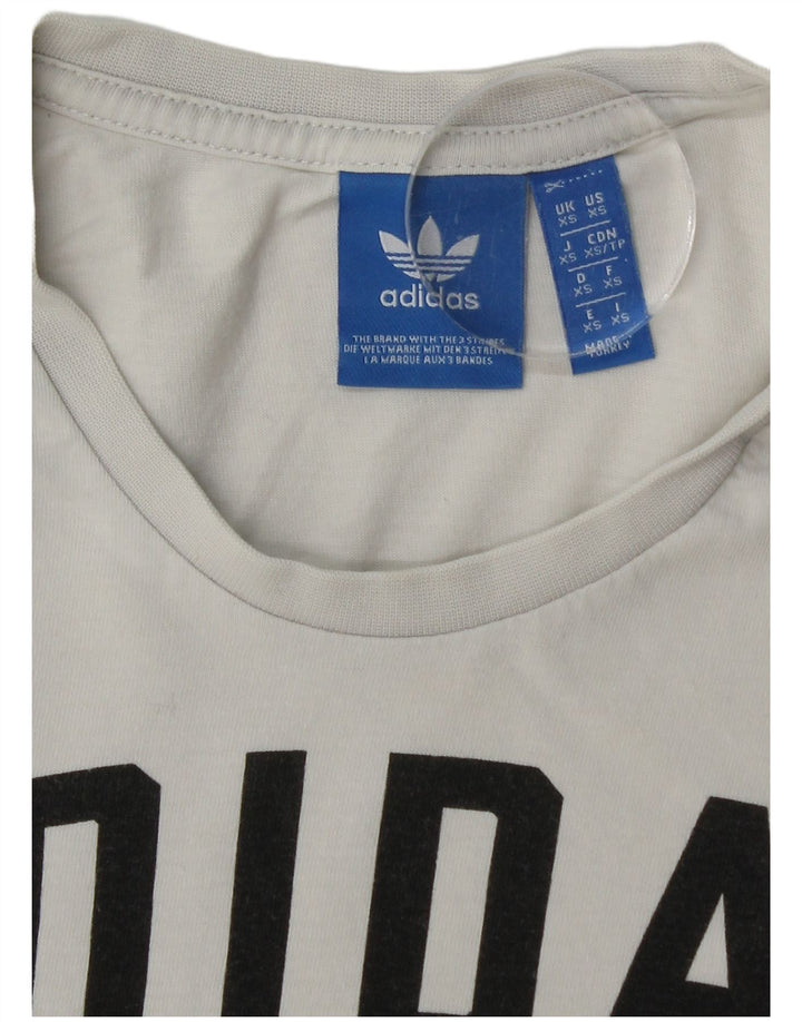ADIDAS Mens Graphic T-Shirt Top XS White