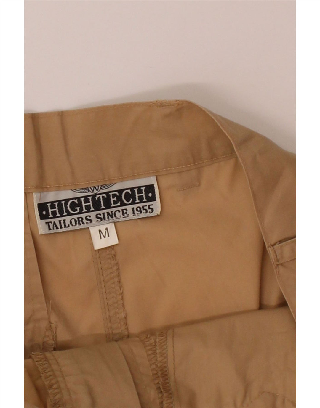VINTAGE Mens Pegged Chino Shorts Medium W32  Brown Polyester Vintage Vintage and Second-Hand Vintage from Messina Hembry 