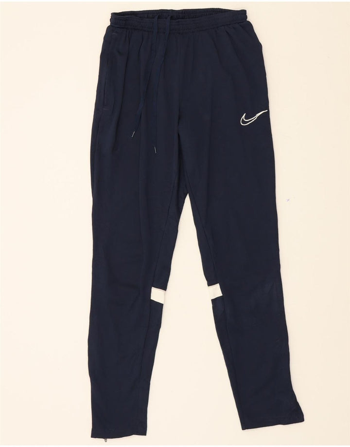 NIKE Womens Tracksuit Trousers UK 14 Medium  Navy Blue Colourblock Vintage Nike and Second-Hand Nike from Messina Hembry 