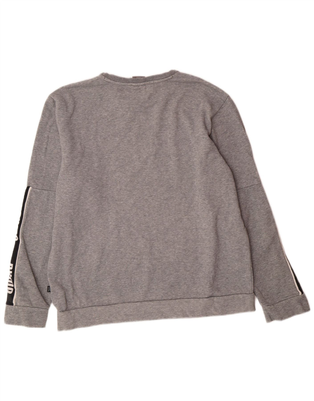 PUMA Mens Graphic Sweatshirt Jumper Large Grey Colourblock Cotton
