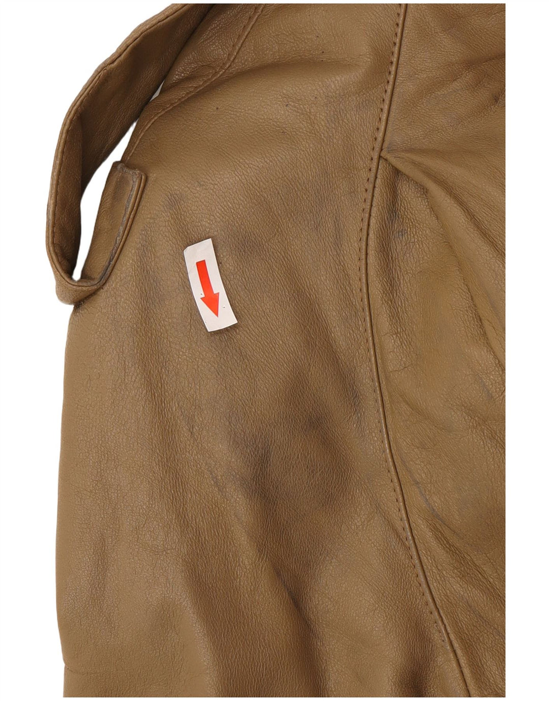 Vintage Mens Leather Trench Coat IT 46 Small Brown Leather