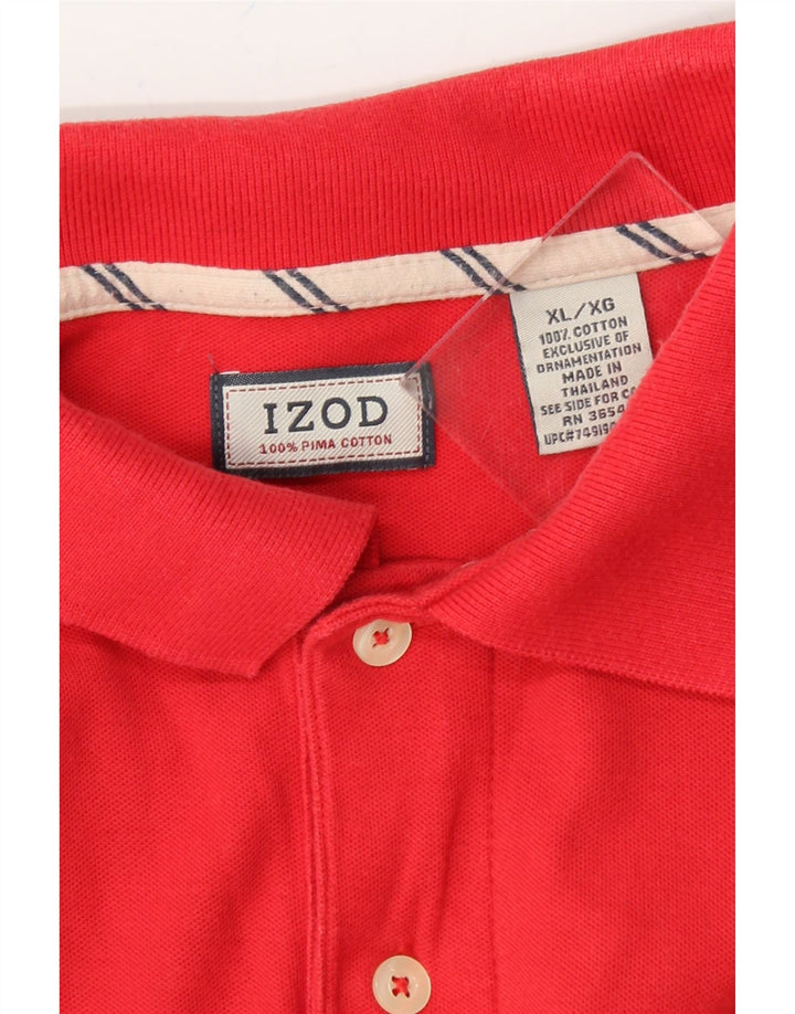 IZOD Mens Polo Shirt XL Red Cotton Vintage Izod and Second-Hand Izod from Messina Hembry 
