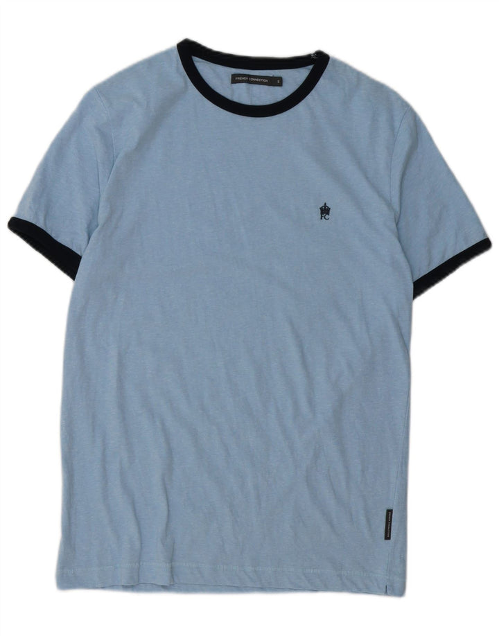 FRENCH CONNECTION Mens T-Shirt Top Small Blue Cotton