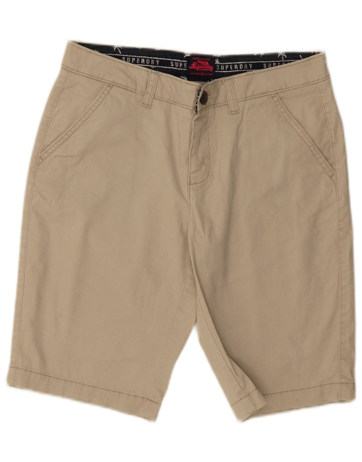 Superdry Womens Chino Shorts W30 Medium  Beige Cotton