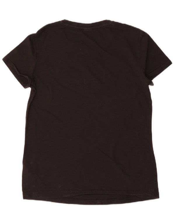 Adidas Womens Graphic T-Shirt Top UK 12/14 Medium Black