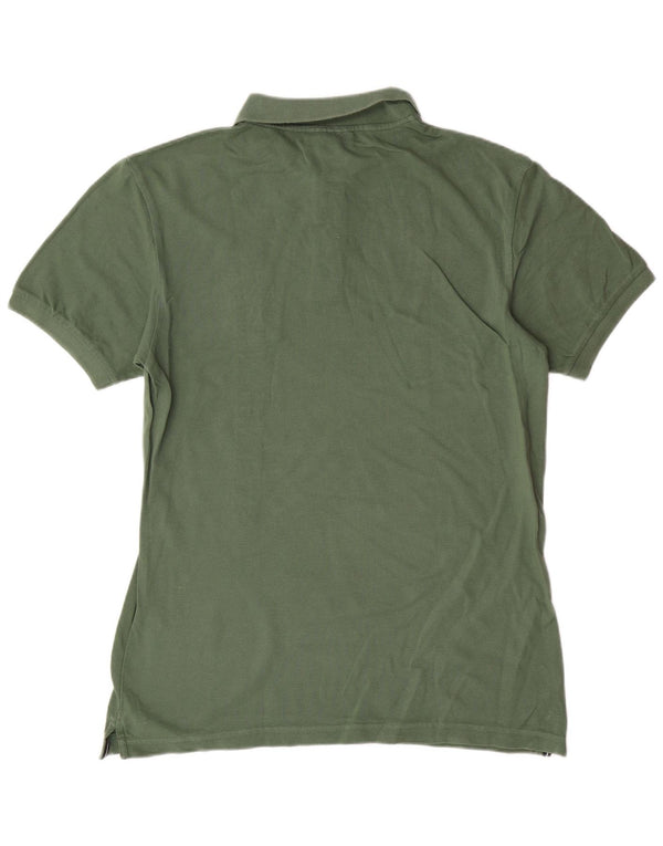 CALVIN KLEIN JEANS Mens Regular Fit Graphic Polo Shirt Medium Khaki Cotton