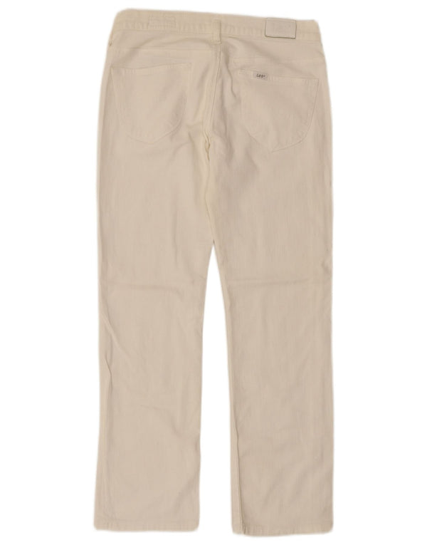 LEE Girls Lilly Straight Jeans 14-15 Years W28 L26 White Cotton