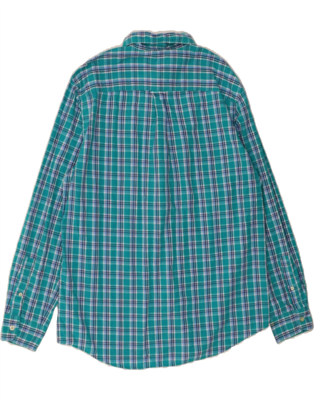 CHAPS Mens Shirt Large Blue Check Cotton Vintage Chaps and Second-Hand Chaps from Messina Hembry 