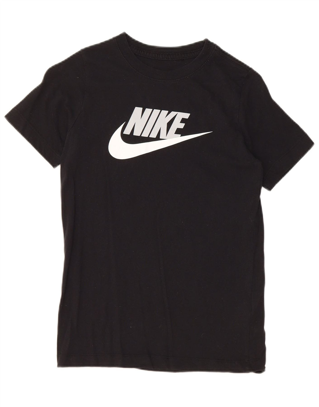 NIKE Boys Graphic T-Shirt Top 10-11 Years Medium Black Cotton