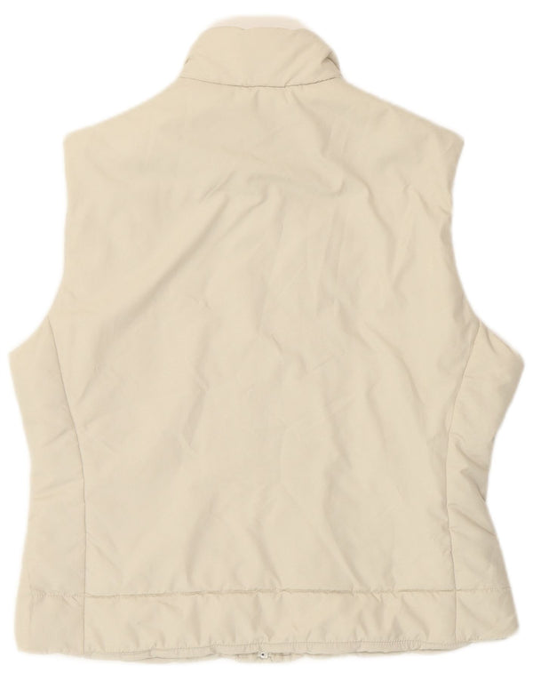 Reebok Womens Padded Gilet UK 12 Medium Off White Polyester