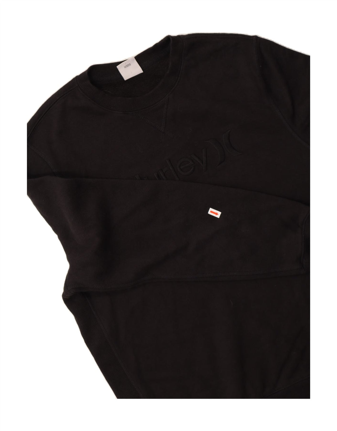 HURLEY Mens Graphic Sweatshirt Jumper Small Black Cotton Vintage Hurley and Second-Hand Hurley from Messina Hembry 