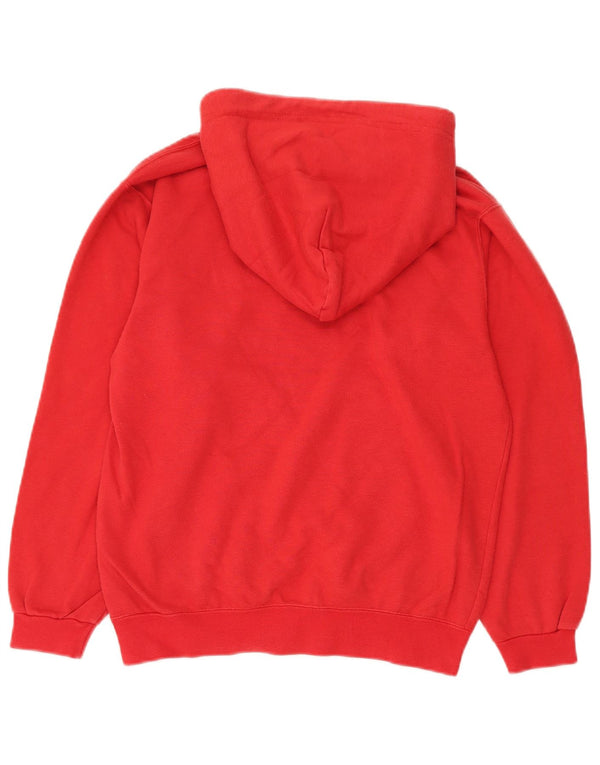 CHAMPION Mens Graphic Hoodie Jumper Small Red Cotton