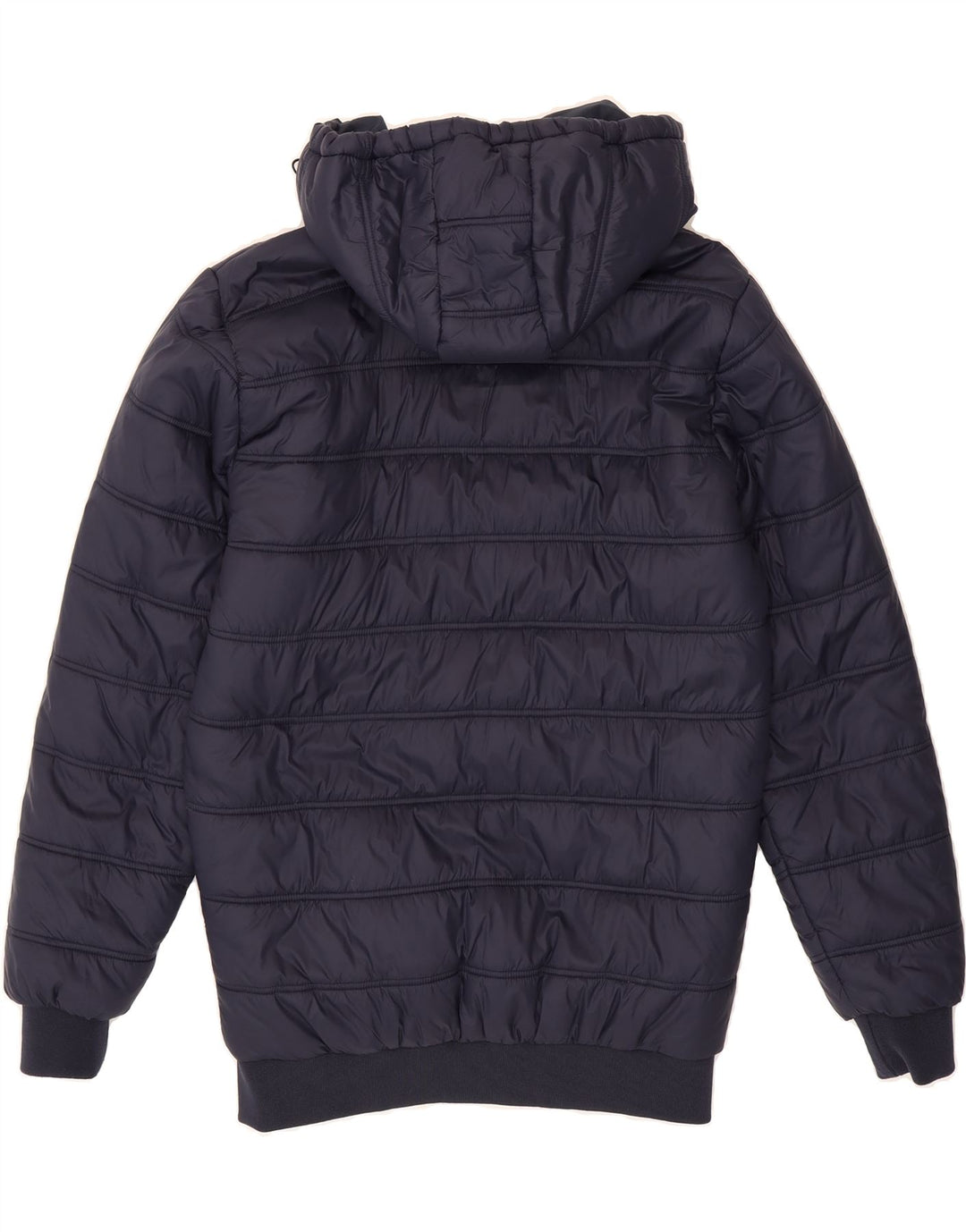 UMBRO Mens Hooded Padded Jacket UK 38 Medium Navy Blue Polyester Vintage Umbro and Second-Hand Umbro from Messina Hembry 