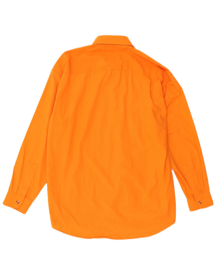 Vintage Mens Shirt Large Orange Cotton