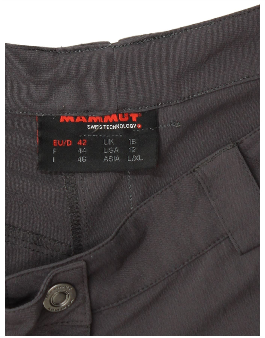 MAMMUT Womens Straight Cargo Trousers UK 16 Large W32 L32 Grey Nylon