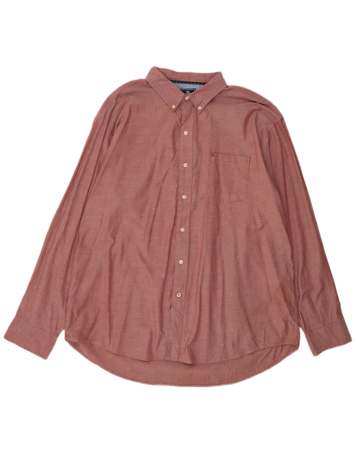 Izod Mens Shirt 2XL Burgundy Cotton