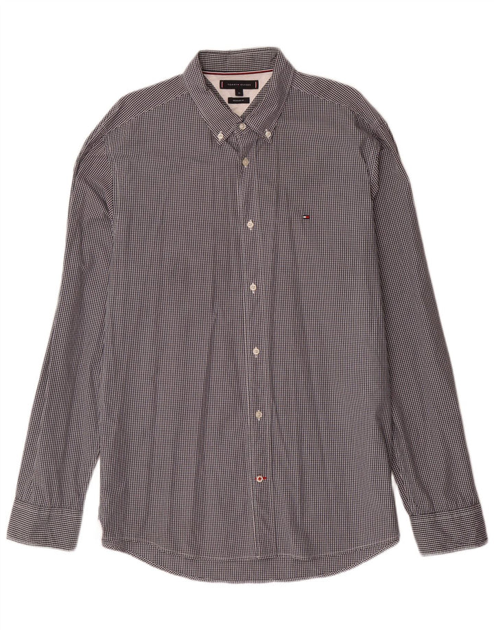 TOMMY HILFIGER Mens Regular Fit Shirt XL Grey Gingham