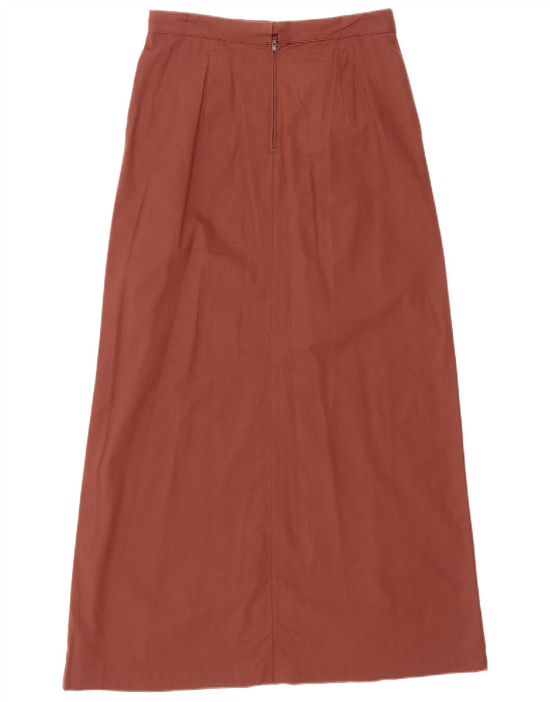 BENETTON Womens High Waist Maxi Skirt IT 42 Medium W28  Brown Cotton
