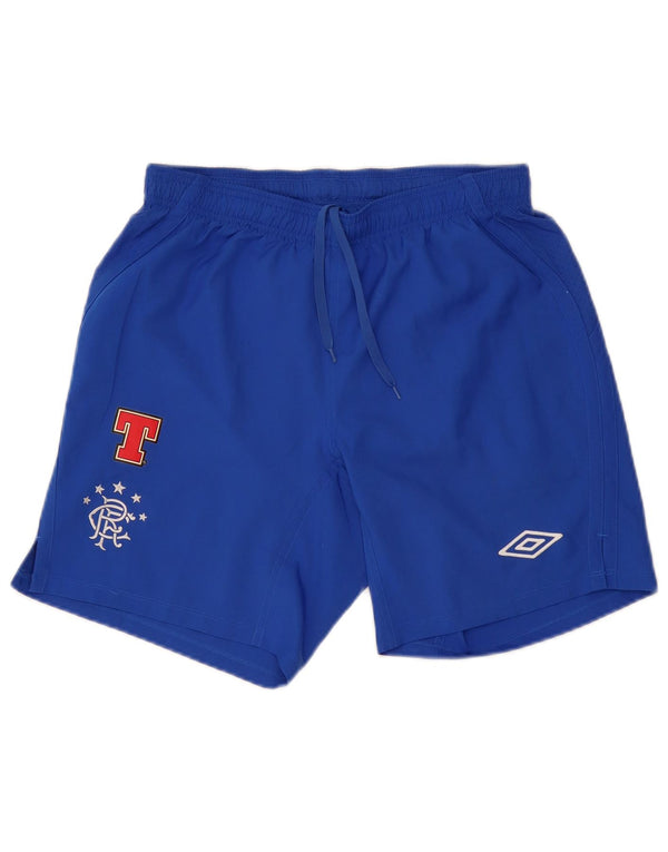 UMBRO Mens Graphic Sport Shorts Medium Blue Polyester
