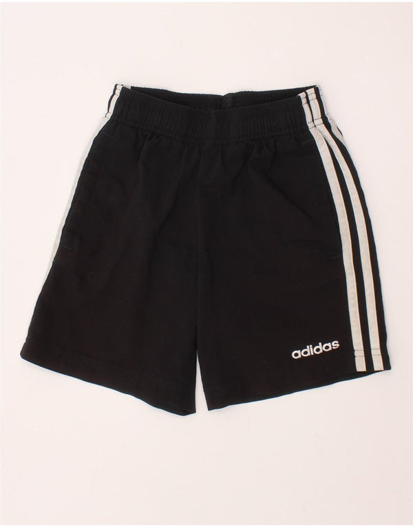 ADIDAS Boys Sport Shorts 7-8 Years  Black Polyester