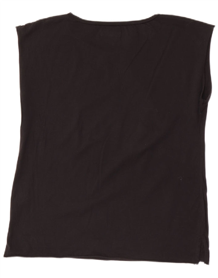 Diesel Mens Graphic Vest Top Medium Black Cotton