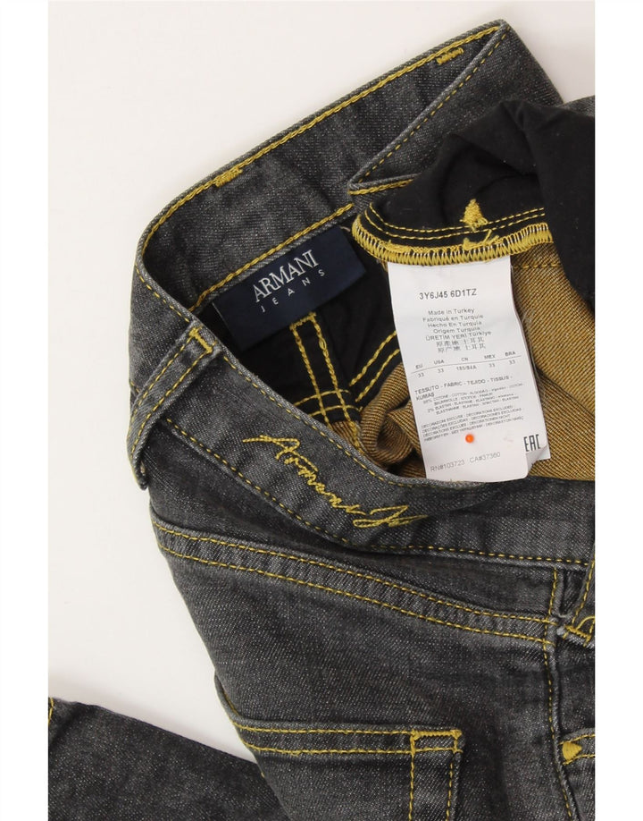 ARMANI Mens Straight Jeans W33 L32  Grey Cotton