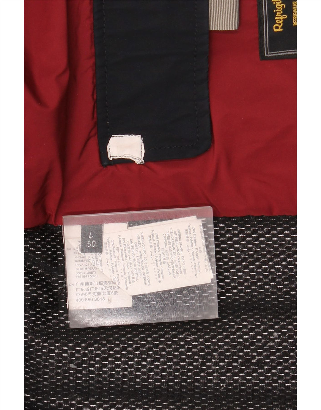 REFRIGIWEAR Mens Utility Jacket IT 50 Large Navy Blue Polyester