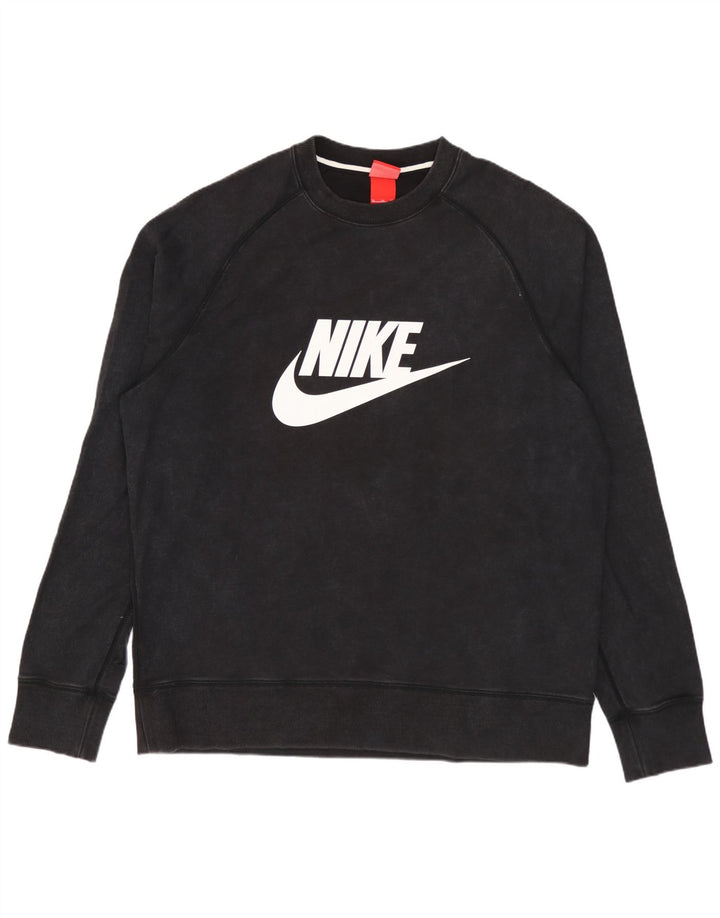 Nike Mens Graphic Sweatshirt Jumper XL Black Cotton