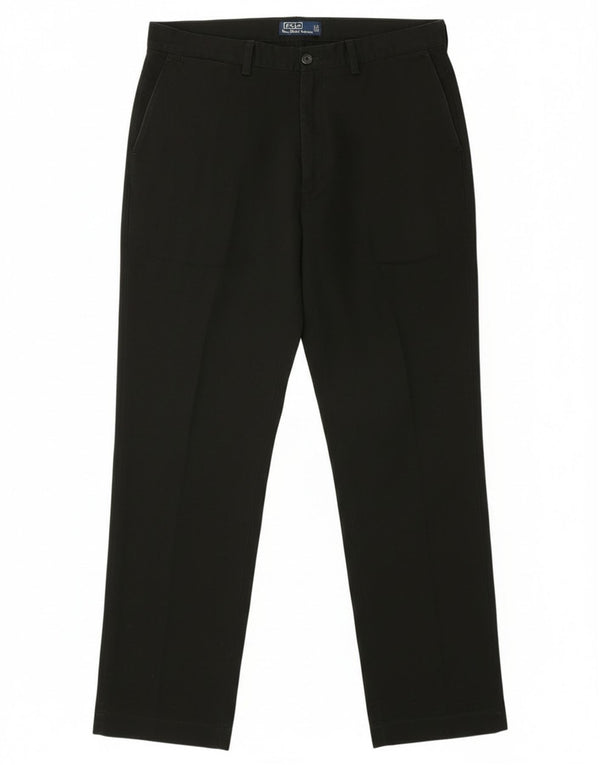 Polo Ralph Lauren Mens Straight Chino Trousers W38 L34 Black Cotton