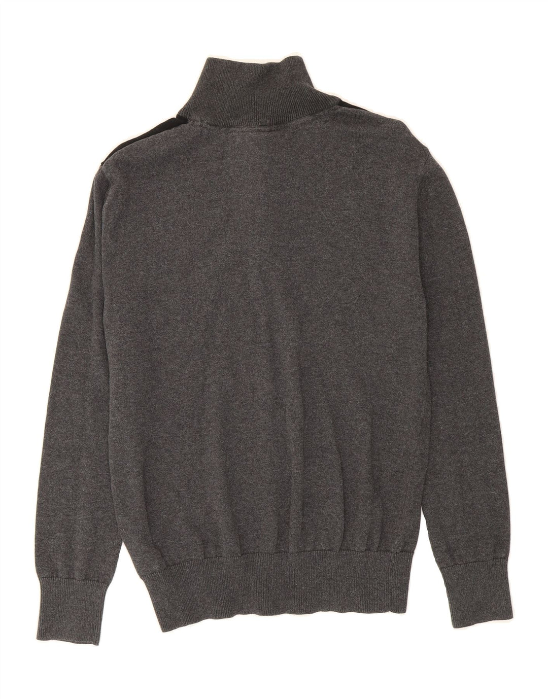 BENCH Mens Zip Neck Jumper Sweater Large Grey Colourblock Cotton Vintage Bench and Second-Hand Bench from Messina Hembry 