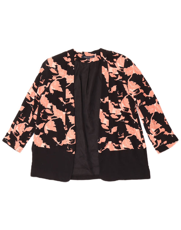 French Connection Womens Loose Fit Blazer Jacket UK 8 Small Black Floral