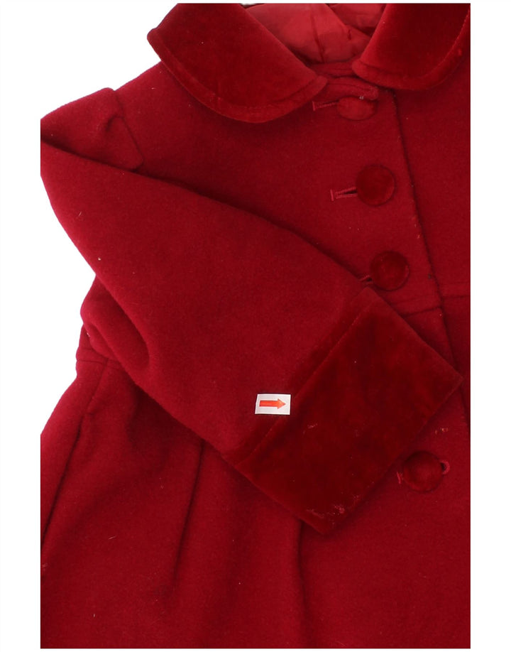 ST. BERNARD Baby Girls Overcoat 6-9 Months Burgundy Wool
