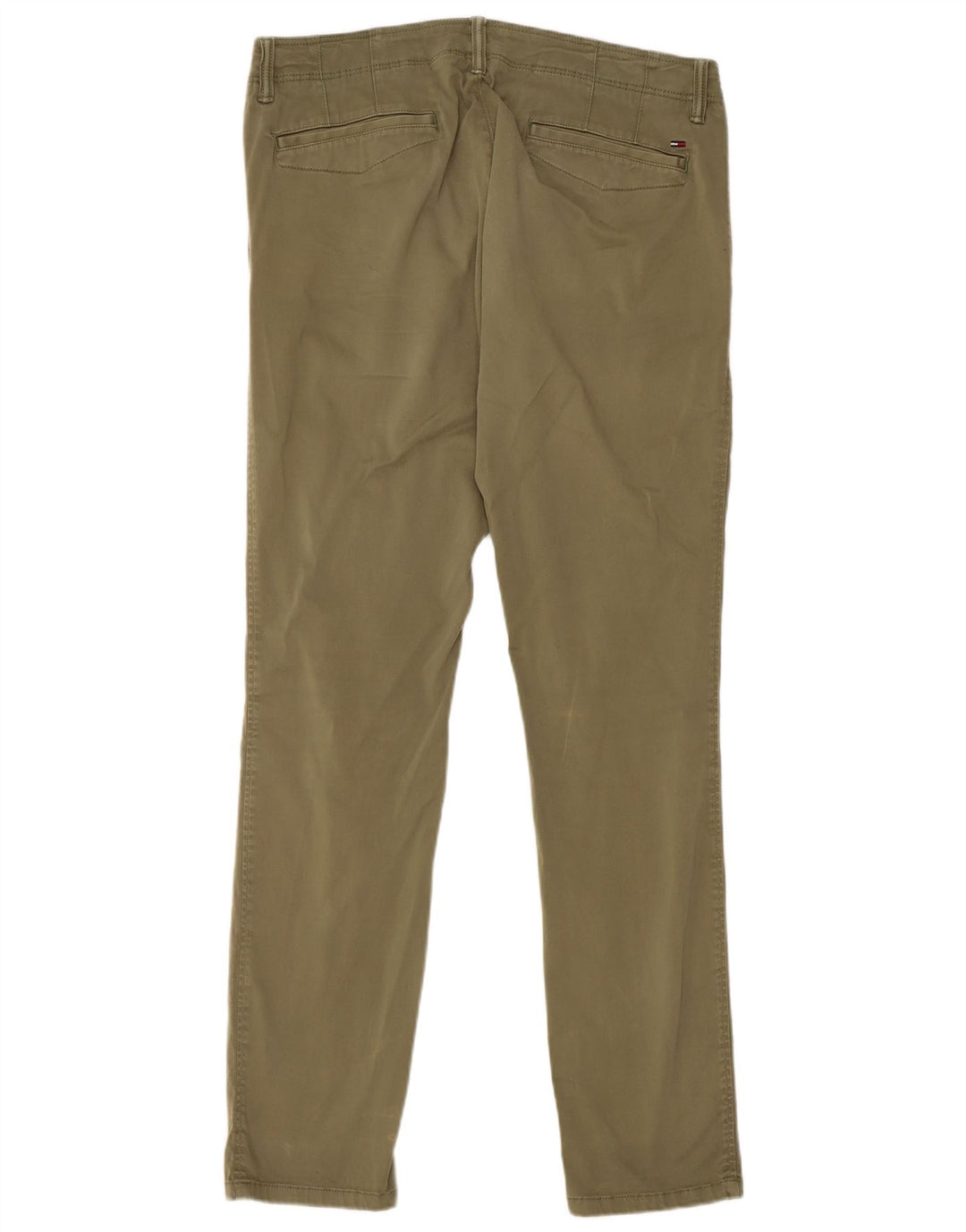 TOMMY HILFIGER Mens Slim Chino Trousers W31 L32 Khaki Cotton
