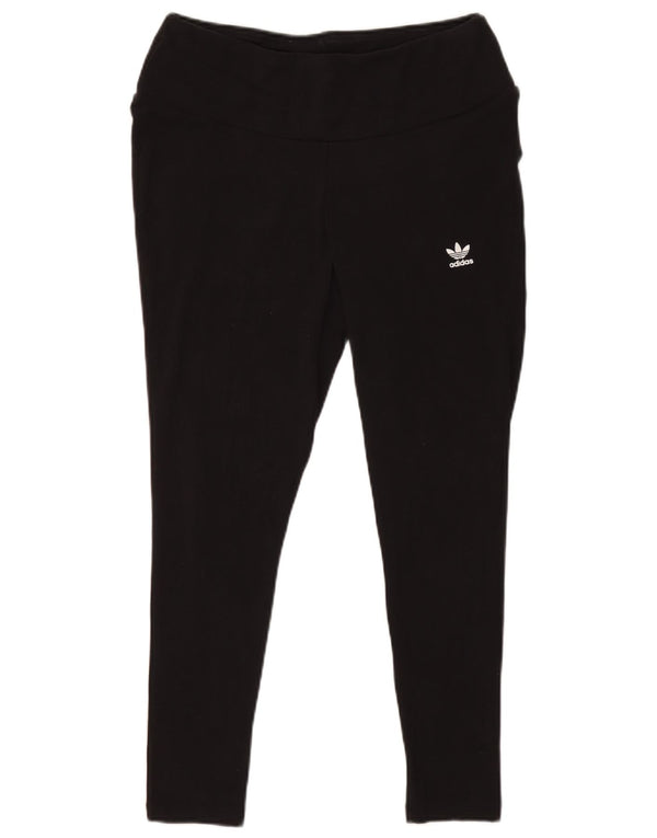 Adidas Womens Leggings UK 18 XL Black Cotton
