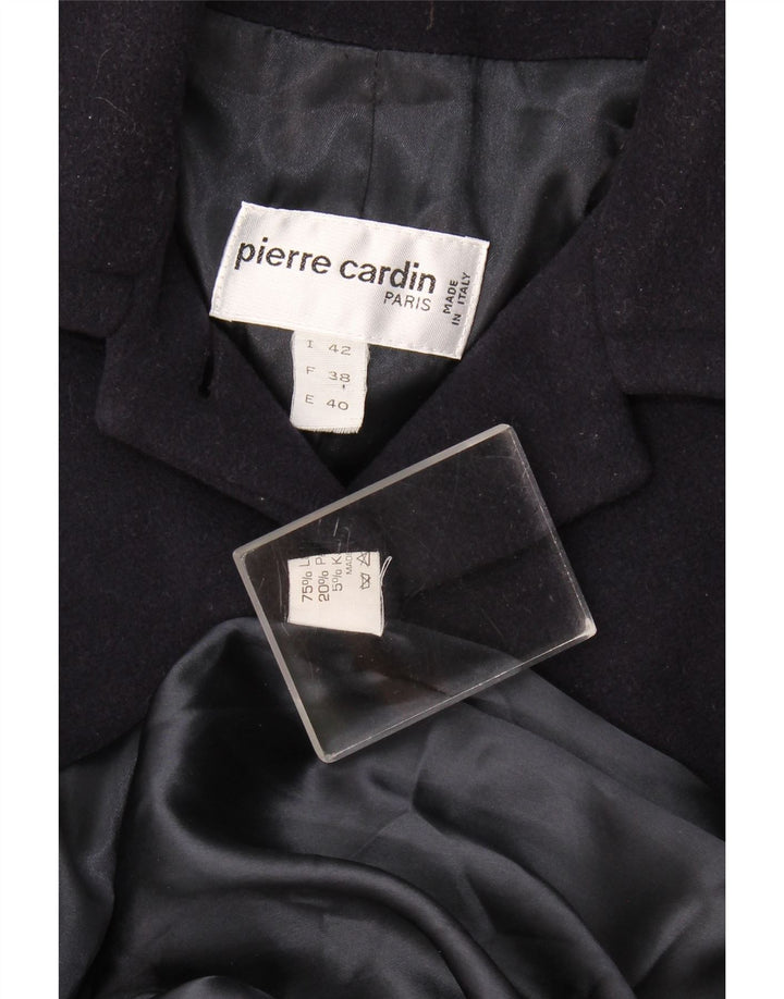 Pierre Cardin Womens Oversized Overcoat IT 42 Medium Navy Blue Wool