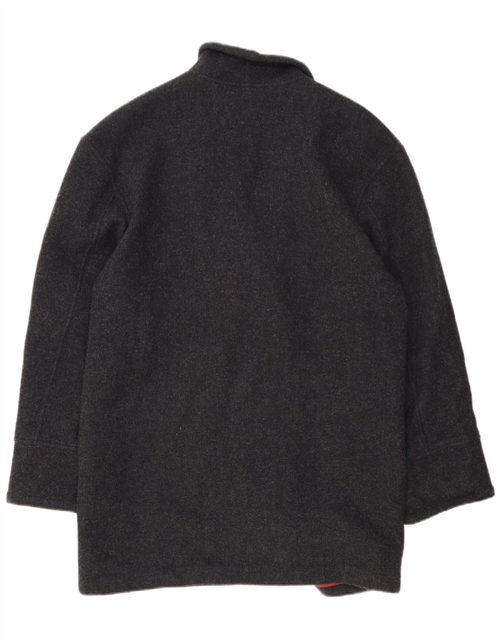 Vintage Womens Oversized Overcoat IT 42 Medium Grey Wool