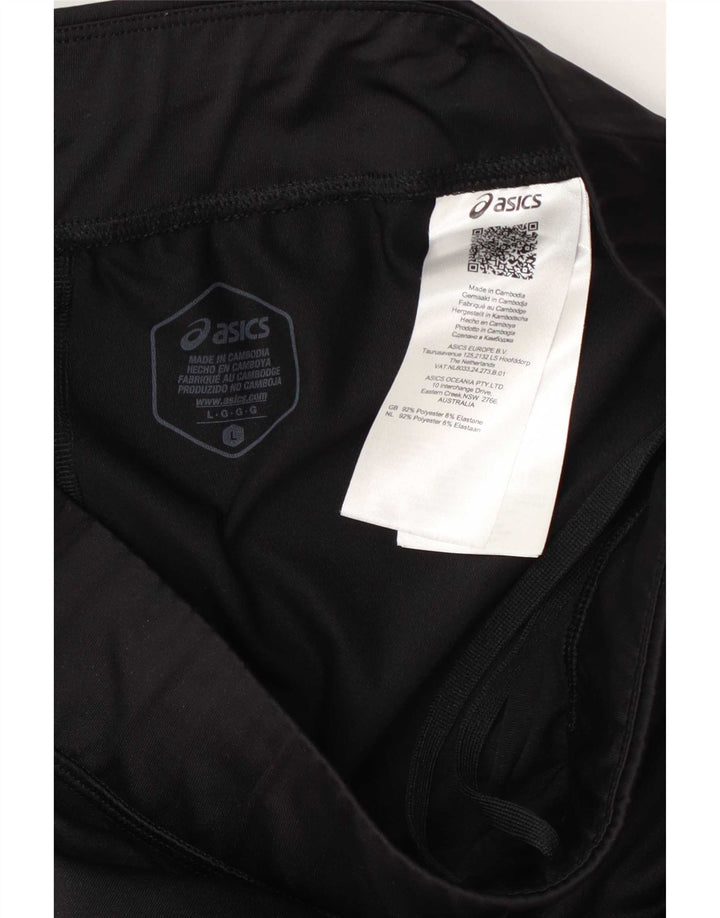 Asics Womens Capri Tracksuit Trousers UK 14 Large Black Polyester