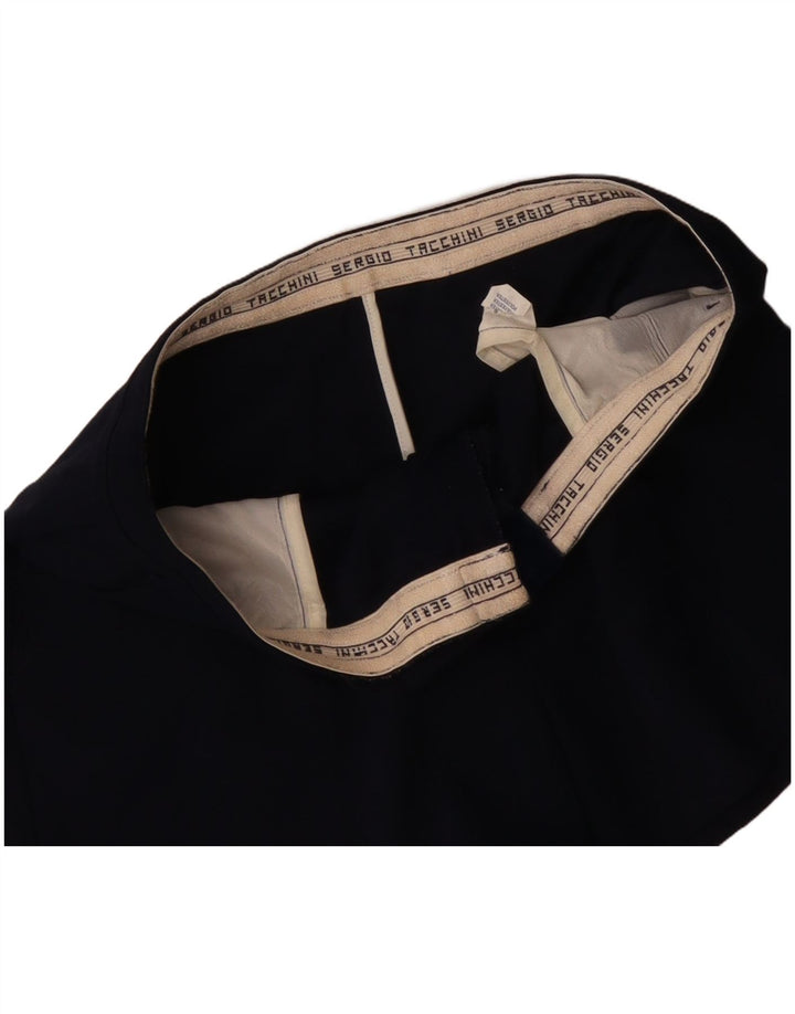 SERGIO TACCHINI Mens Chino Shorts IT 52 XL W34 Navy Blue Polyester