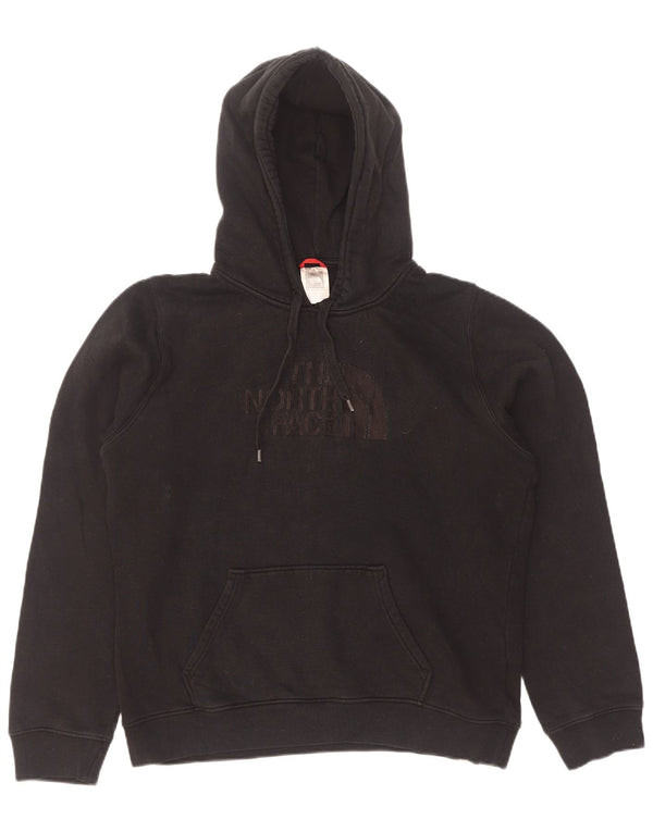 The North Face Womens Graphic Hoodie Jumper UK 16 Large Black Cotton