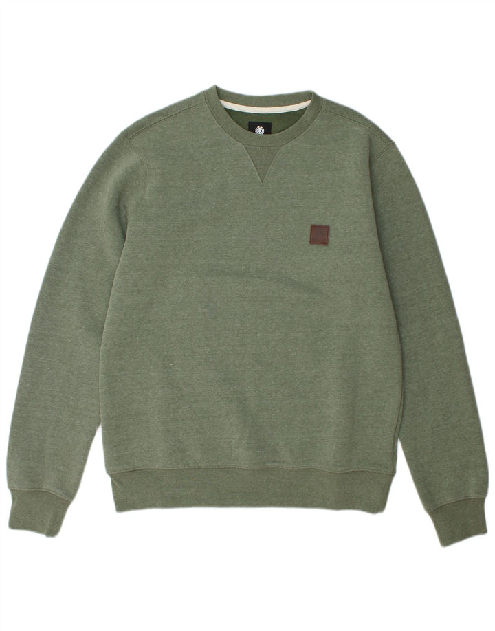 Element Mens Sweatshirt Jumper Medium Green Polyester