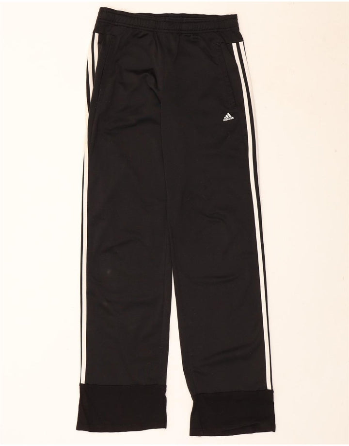 ADIDAS Womens Tracksuit Trousers Joggers UK 10 Small Black Polyester