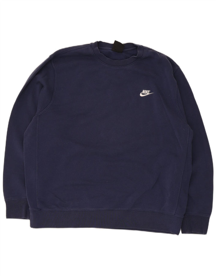Nike Mens Sweatshirt Jumper XL Navy Blue Cotton