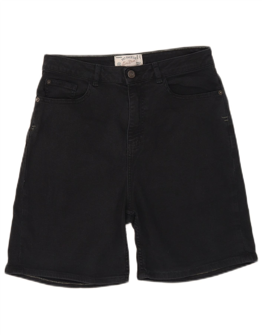 FAT FACE Womens Denim Shorts UK 10 Small W26  Black