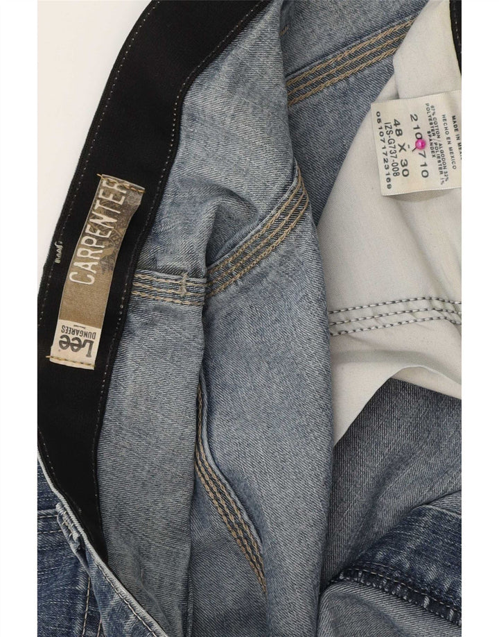 Lee Mens Carpenter Cargo Straight Jeans W48 L30 Blue Cotton