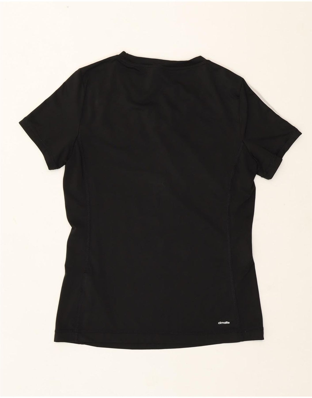 Adidas Womens Climalite T-Shirt Top UK 12/14 Medium Black Polyester