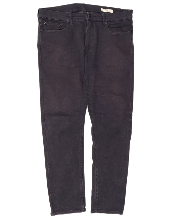 Marks & Spencer Womens Slim Jeans W36 L29 Navy Blue Cotton