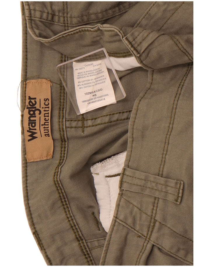 WRANGLER Mens Cargo Shorts W40 XL Khaki Cotton