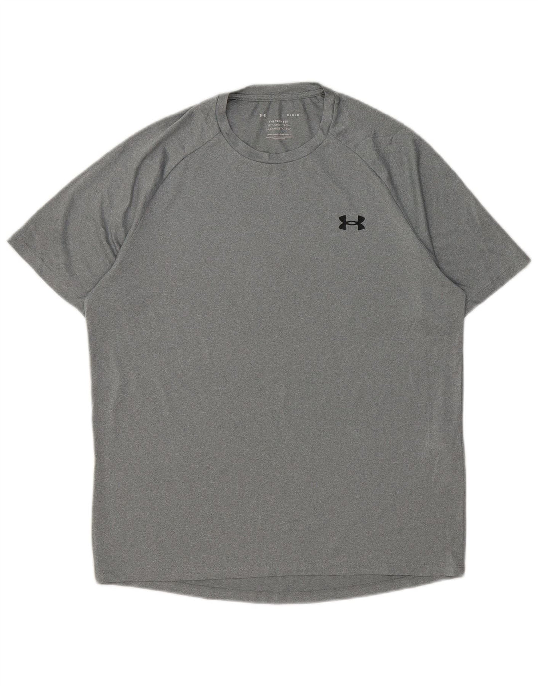 UNDER ARMOUR Mens Graphic T-Shirt Top Medium Grey Polyester